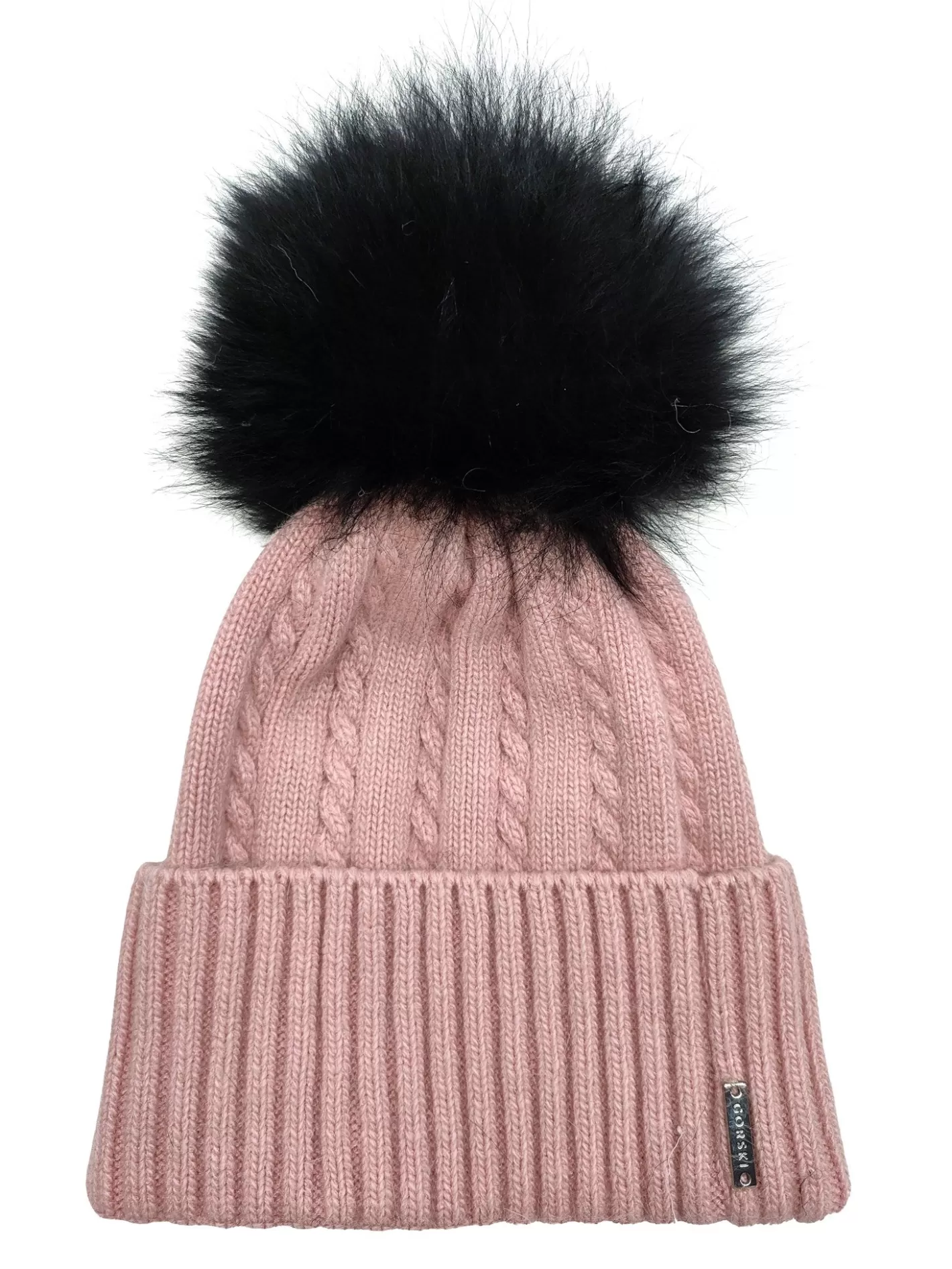 Bonnet GORSKI bicolore pour femme - Laine douce inspirée de Montréal avec pompon en laine d'agneau

(Version alternative plus naturelle : 
Bonnet tricot confortable GORSKI - Style Montréalais bicolore et pompon d'agneau premium)