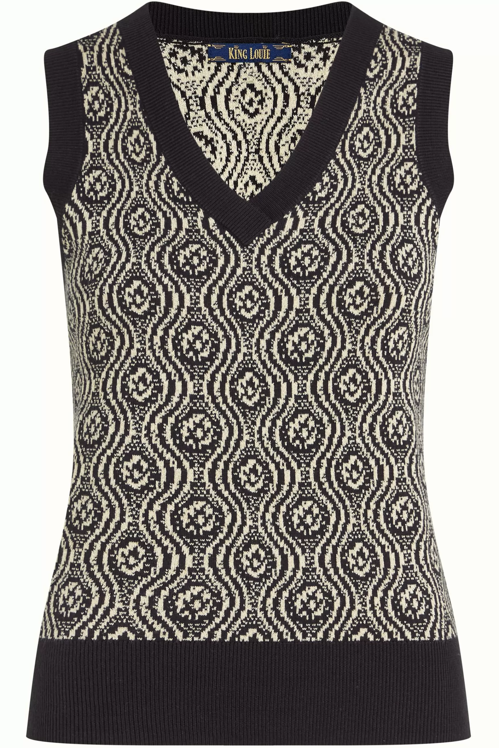 Gilet Femme King-Louie - Col en V Élégant - Maurice - Cardigan Court Confortable en Laine