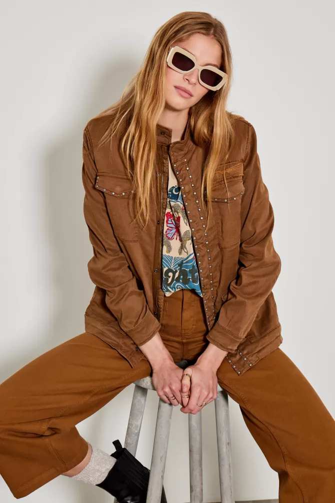 Veste en jean décontractée Brenda - Modèle 764 - Cinq poches fonctionnelles - Style intemporel pour look quotidien