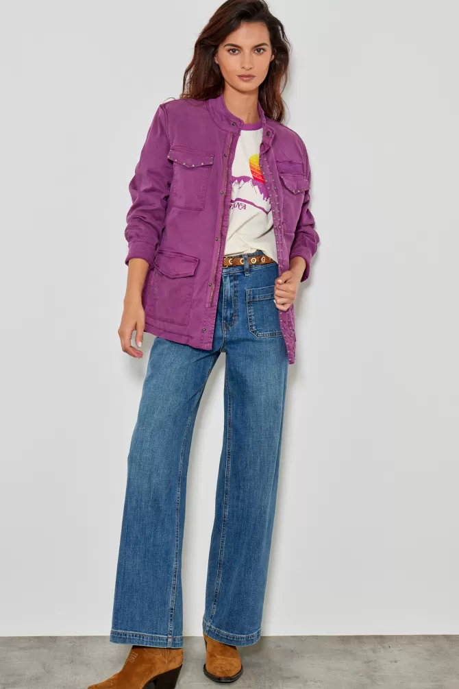Veste en jean décontractée Brenda - Modèle 764 - Cinq poches fonctionnelles - Style intemporel pour look quotidien