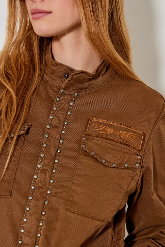 Veste en jean décontractée Brenda - Modèle 764 - Cinq poches fonctionnelles - Style intemporel pour look quotidien