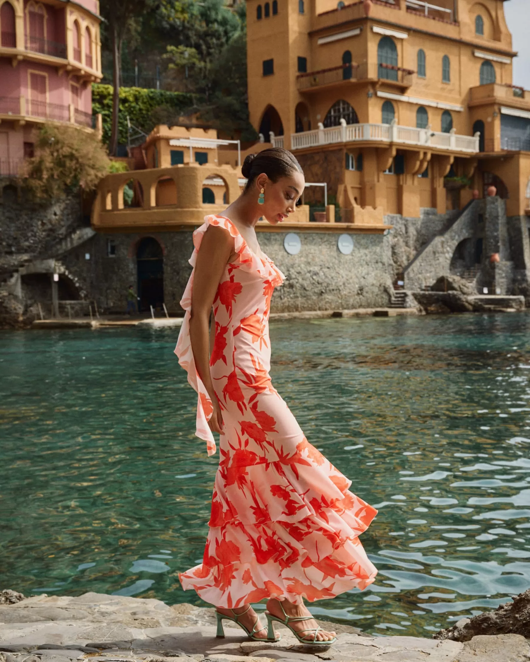 Robe Élégante Hanna Orange Vif | Collection Printemps Miphai | Disponible en Ligne - Modèle Fluide pour Sorties Décontractées