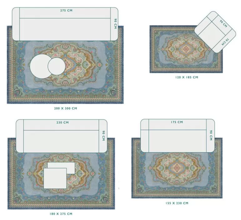Tapis Design Majorelle - Création Pip Studio Bleu pour Salon Élégant