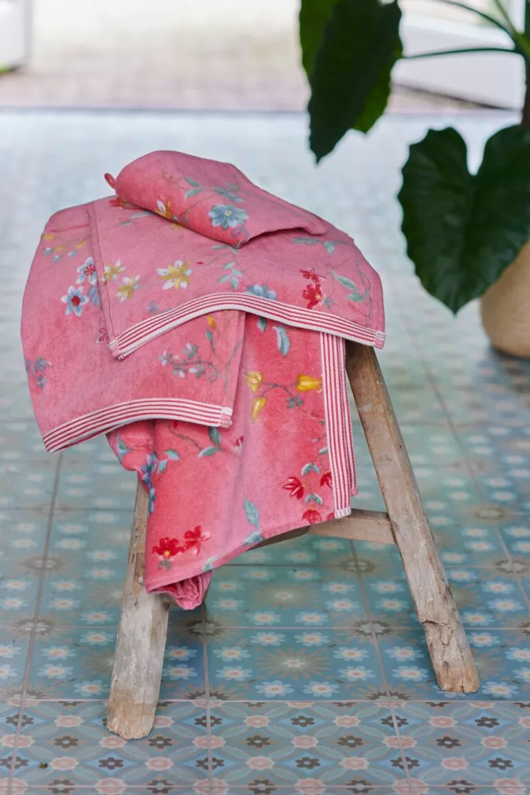 Set de 3 gants délicats Pip Studio - Motif floral peint main (16x22 cm) en rose doux | Promotion exclusive