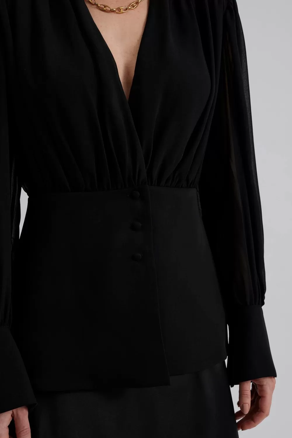 Chemisier Femme Malina Wilhelmina - Noir Élégant, Coupe Fluide | Pièce Signature Printemps 2024