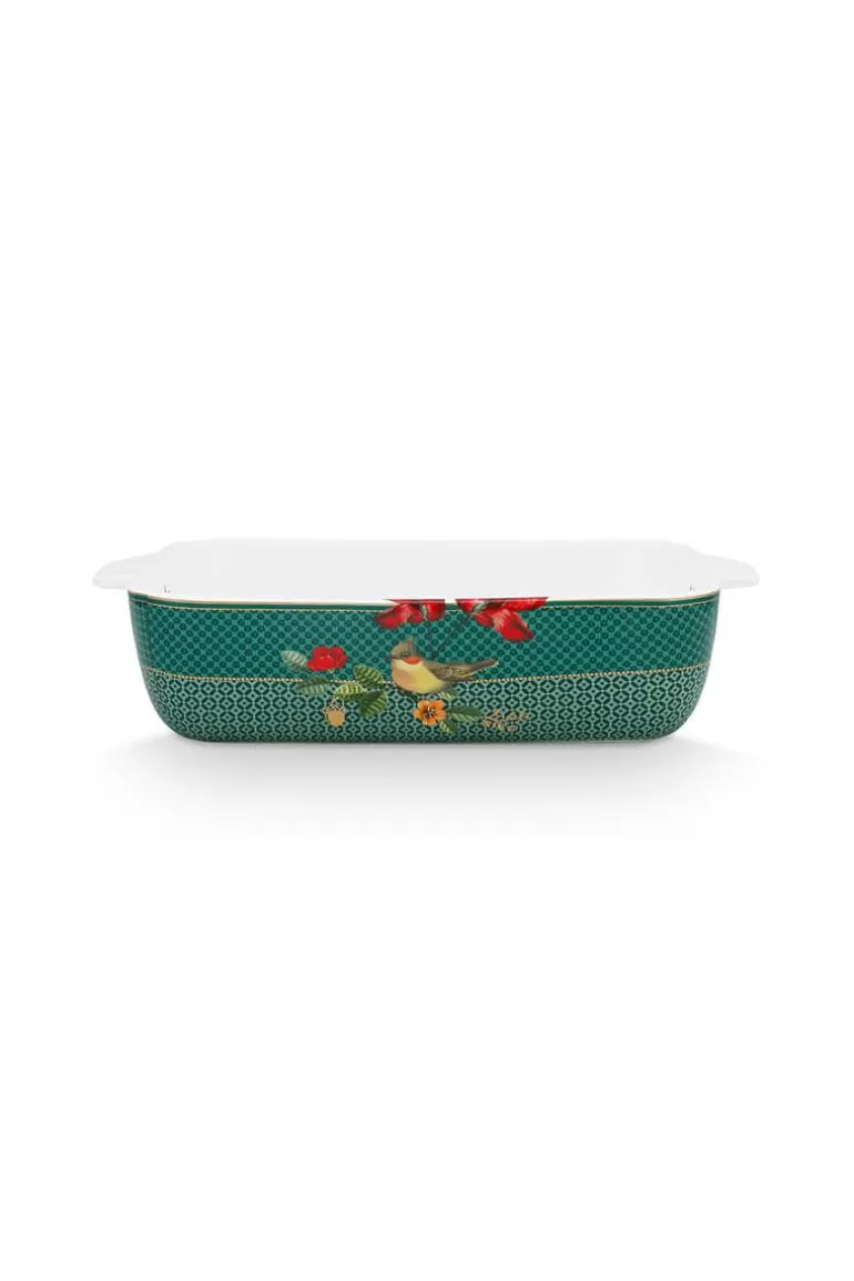 Pip Studio - Plat de Service Rectangulaire Grand en Vert Émeraude, Inspiré par un Hiver Enchanté - Design Pratique et Élégant - Prix Doux
