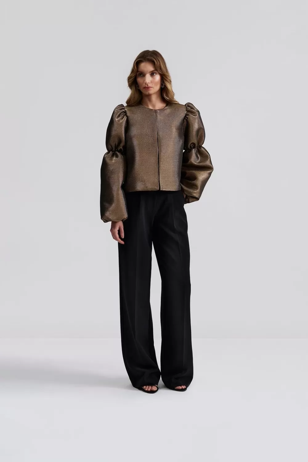 Élégante blouse femme Malina Zoey - Reflets dorés métallisés à petit prix